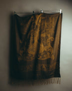 -SPECIAL- “LOEWE” 90’s-00’s Botanical anagram jacquard fringe stole