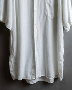 "HUGO BOSS" Linen oversized half sleeve button down shirt