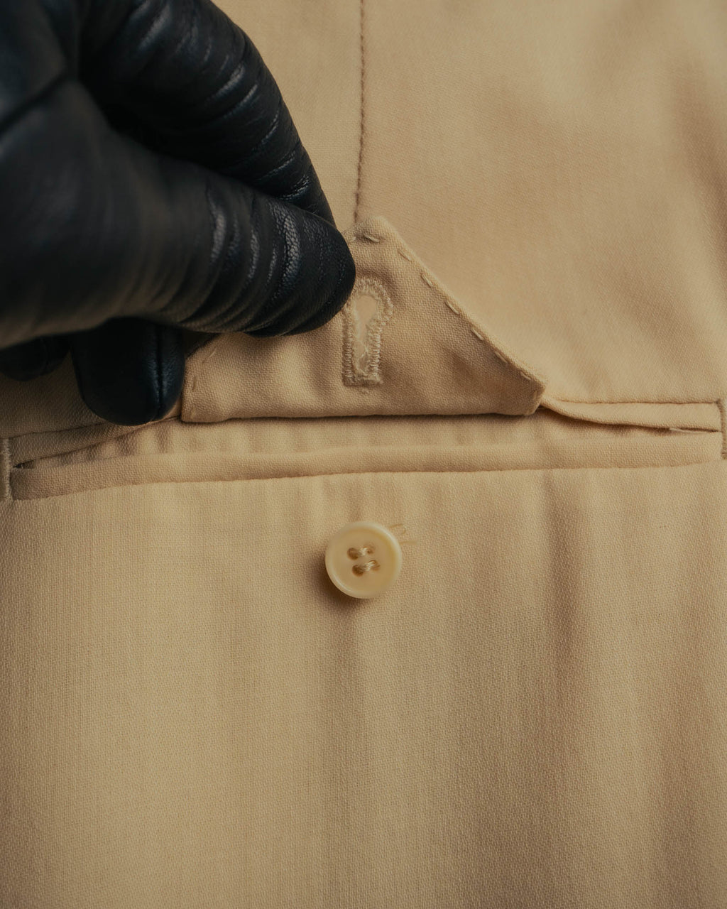 –SPECIAL– “HERMÈS” 90’s silk-lined wool wide trousers
