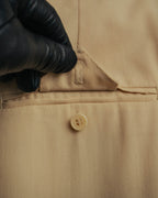 –SPECIAL– “HERMÈS” 90’s silk-lined wool wide trousers
