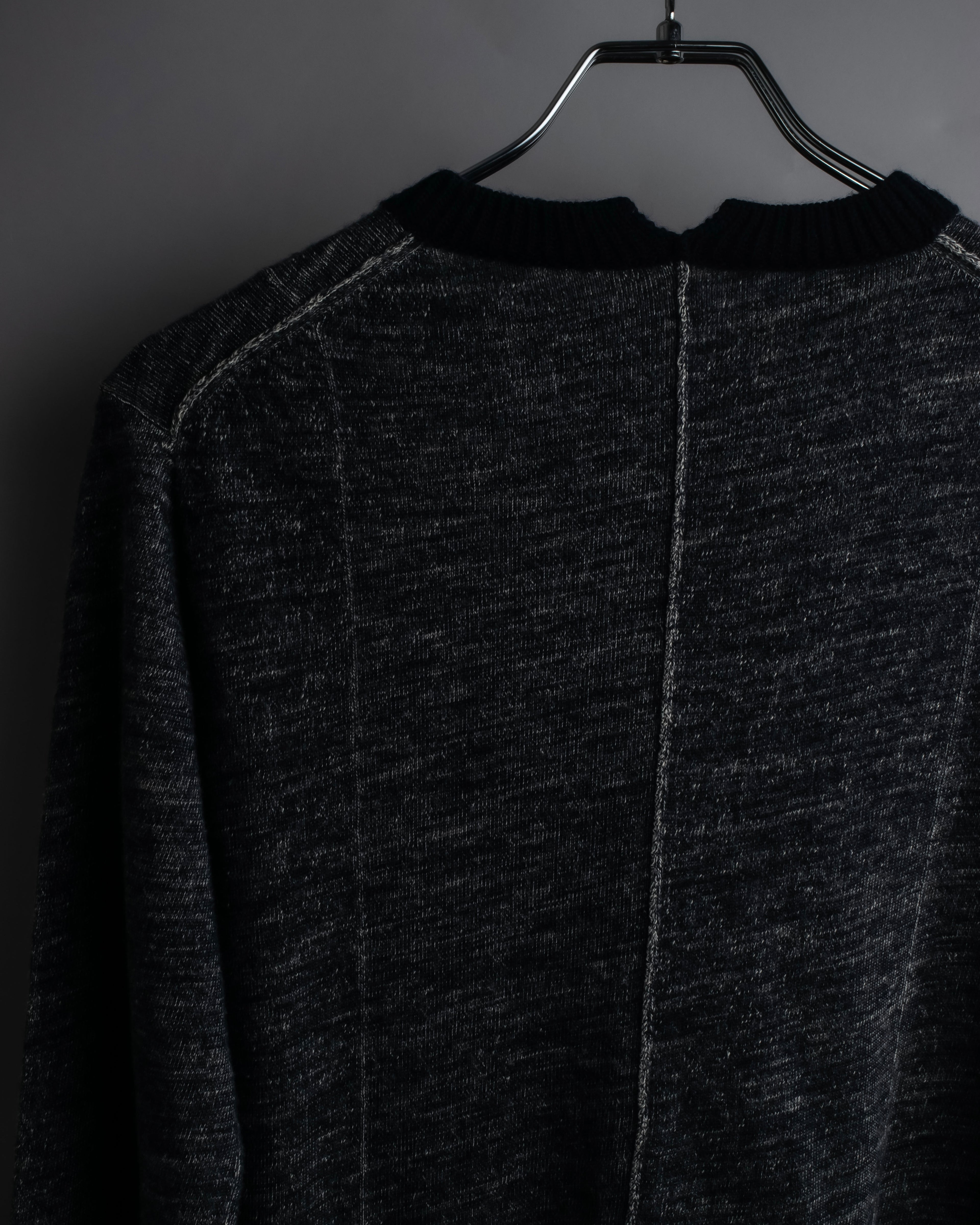 "CELINE" Inside-out stitching design knit pullover