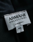 "ARMANI COLLEZIONI" Satin switched design velvet jacket
