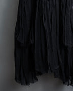 "MCQ Alexander McQueen" 06-10's Puffed sleeve gathered georgette long dress