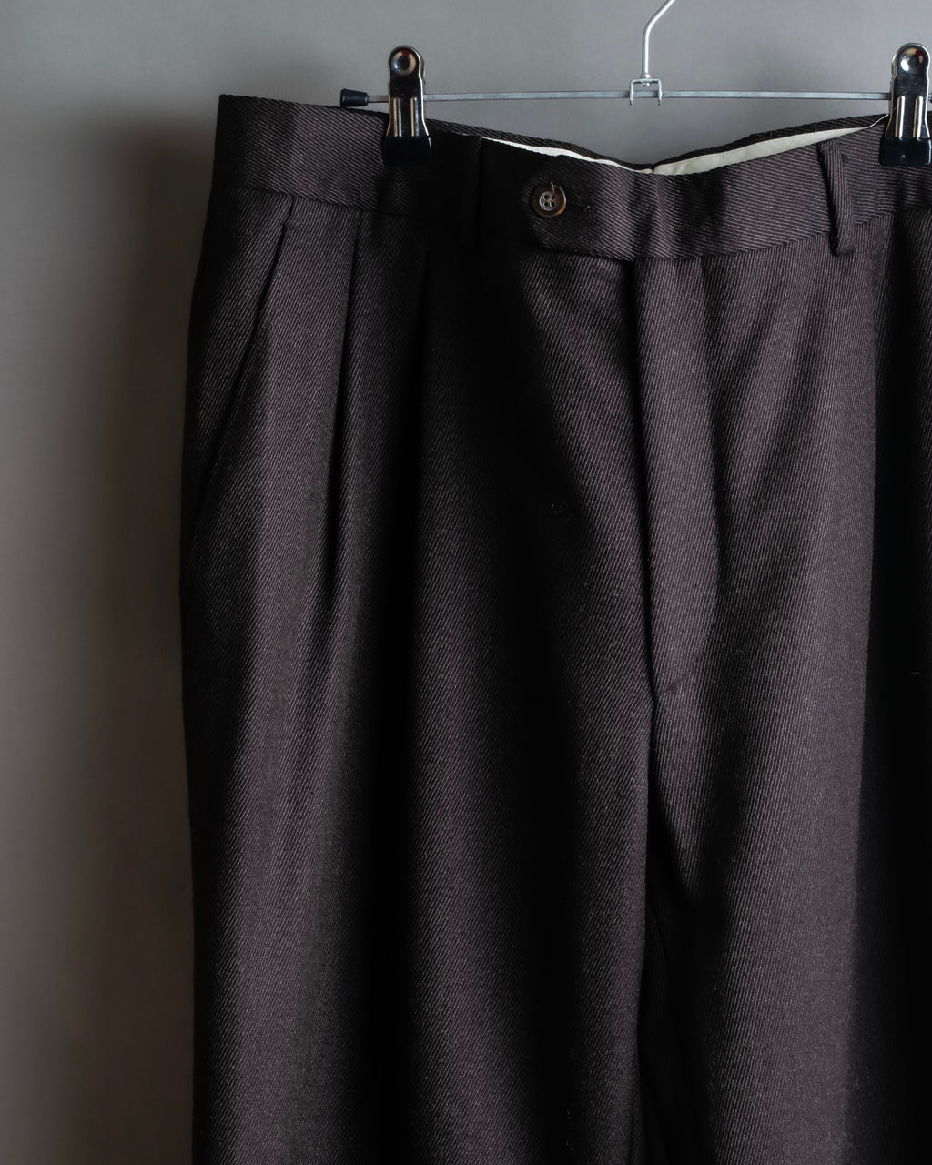 "Vintage wide tapered double-finished slacks"