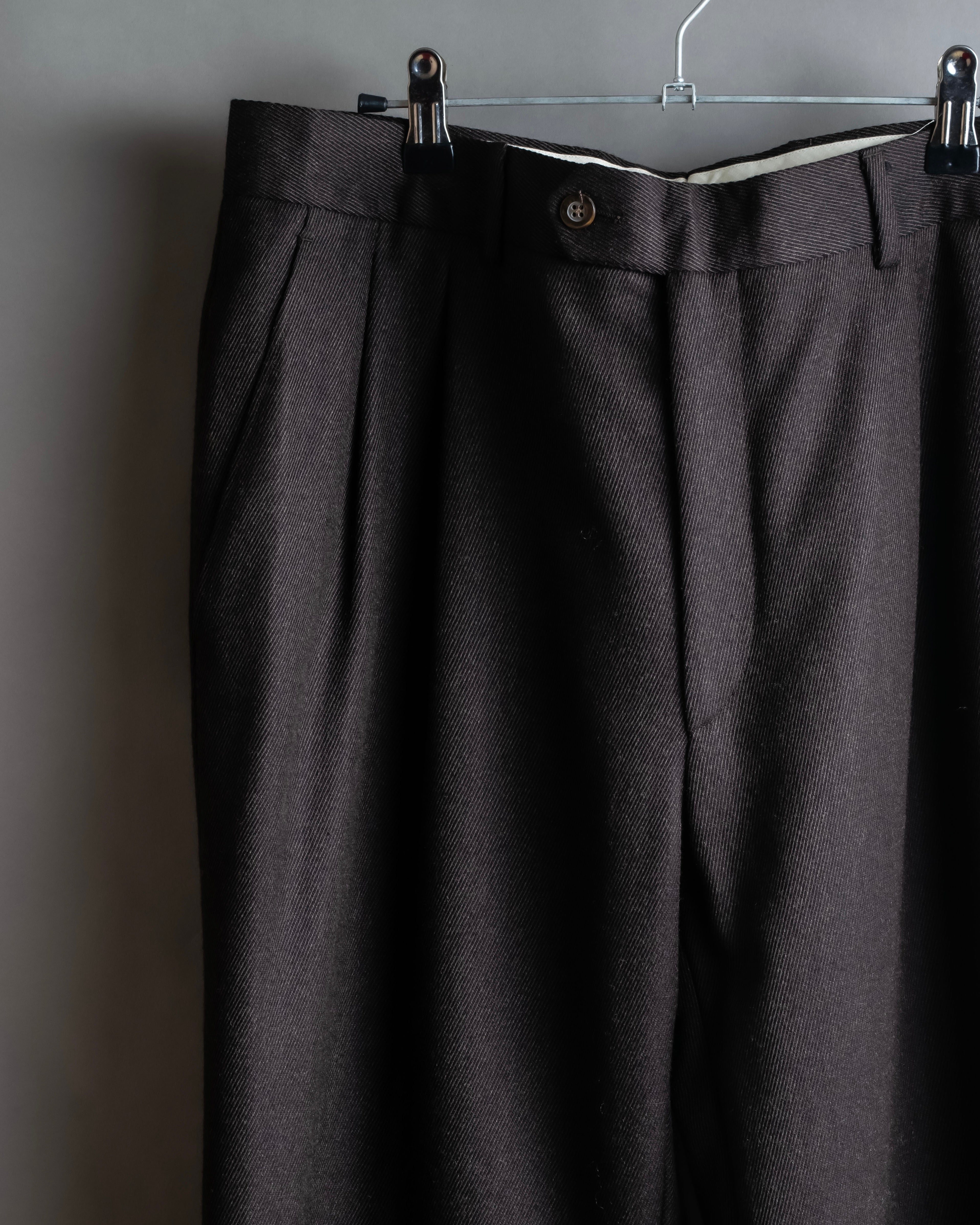 "Vintage wide tapered double-finished slacks"