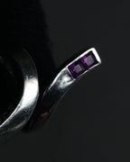“GUCCI” 1990’s-2000’s Amethyst bypass silver ring