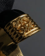 "LOEWE" Anagram logo engraved leather bangle