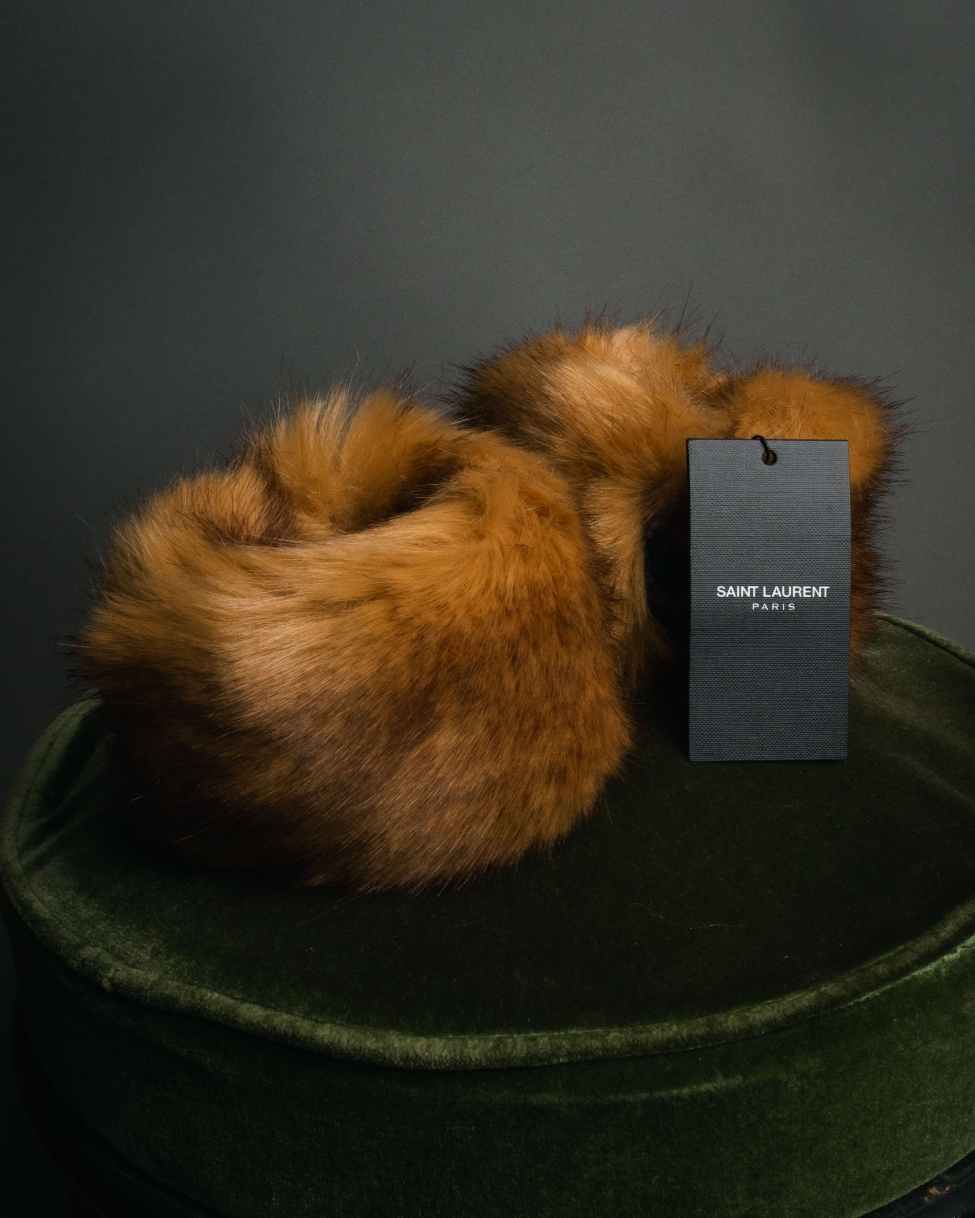 “SAINT LAURENT PARIS“ 2021-2022 Faux fur wrist cuffs