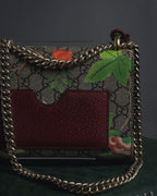 -SPECIAL- "GUCCI" Michele-era floral padlock design chain shoulder bag