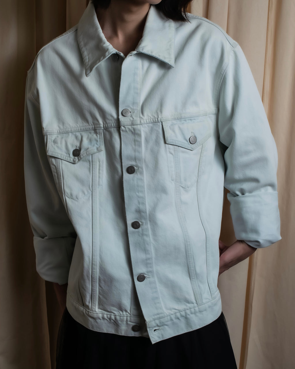 "MAISON MARGIELA" 20SS Washed pale blue denim jacket