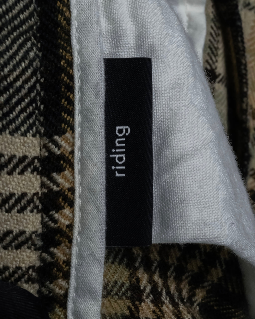 "GUCCI" Brushed check pattern tapered pants