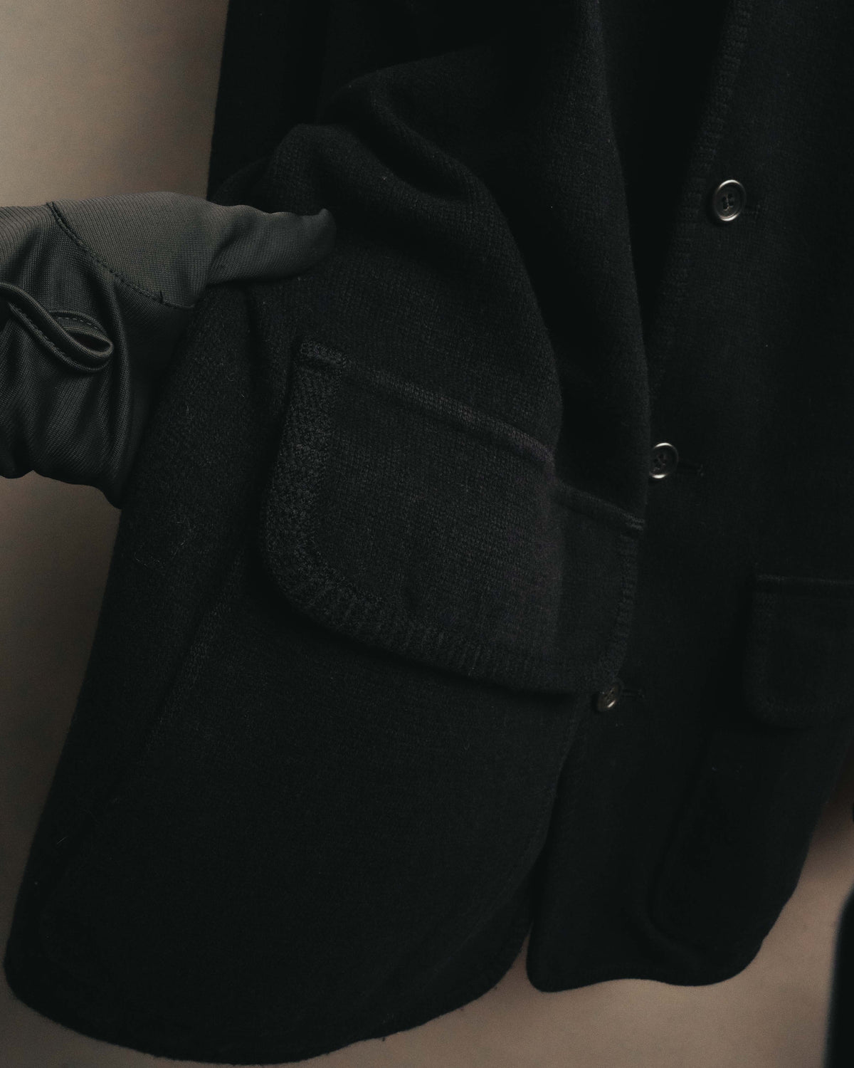 “Christian Dior MONSIEUR” 80’s-90’s Ribbed collar oversized wool field jacket