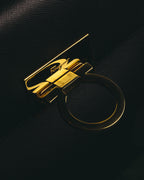 "Salvatore Ferragamo" 90's-00's Structured gancini leather top handle bag