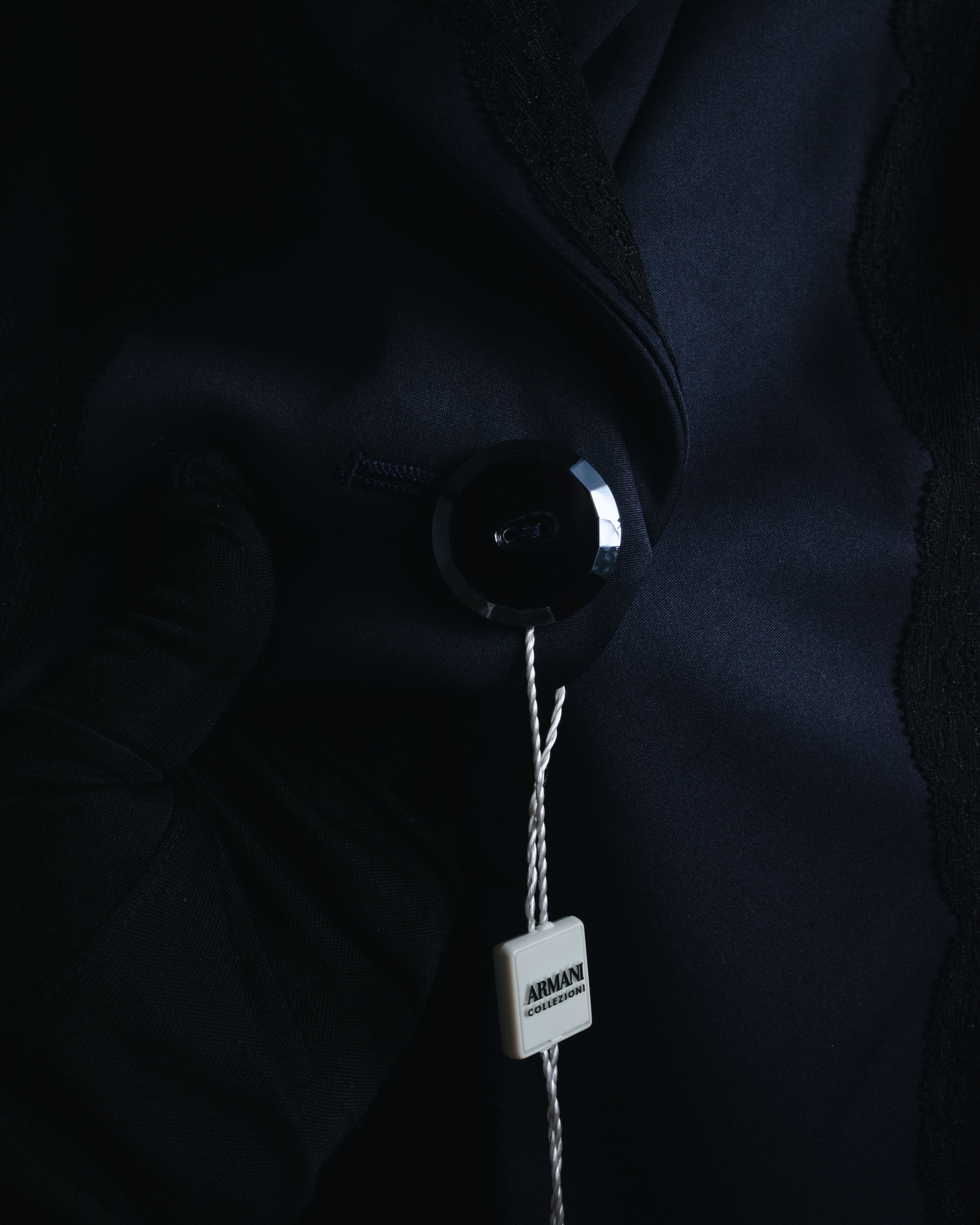 "ARMANI COLLEZIONI" Sheer lace layered tailored jacket