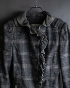 お取り置き分 "VALENTINO" Belted ruffle detail short jacket