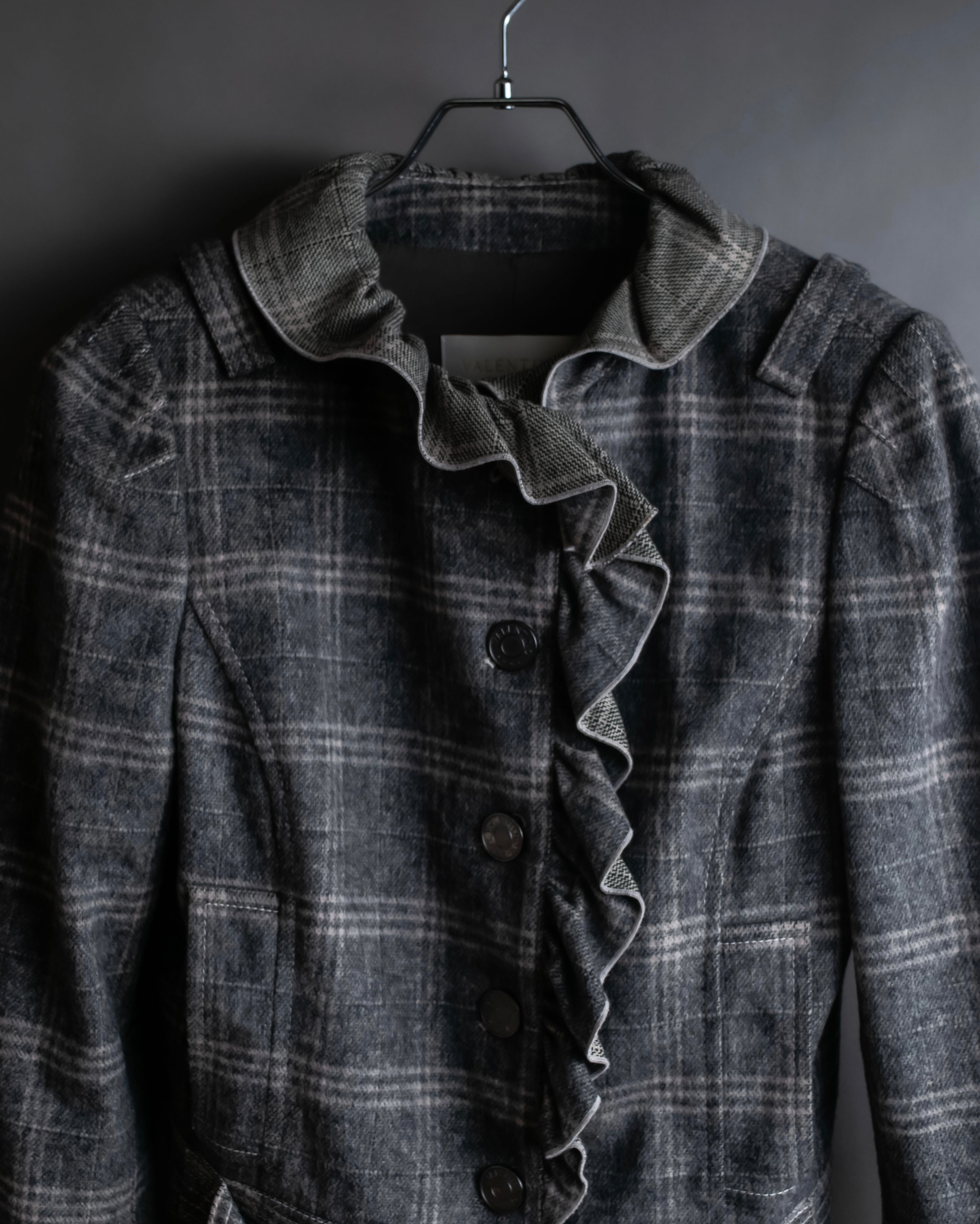お取り置き分 "VALENTINO" Belted ruffle detail short jacket