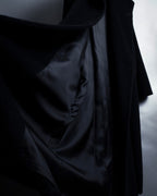 "allegri" Crossover design 2-way collar wool coat