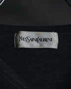 "YVES SAINT LAURENT" 80’s-90’s embroidered logo wool knit sweater
