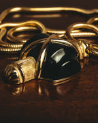 "Christian Dior" 1974 Sculptural black pendant necklace