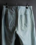 "CHANEL" Coco Mark button detail washed flared denim