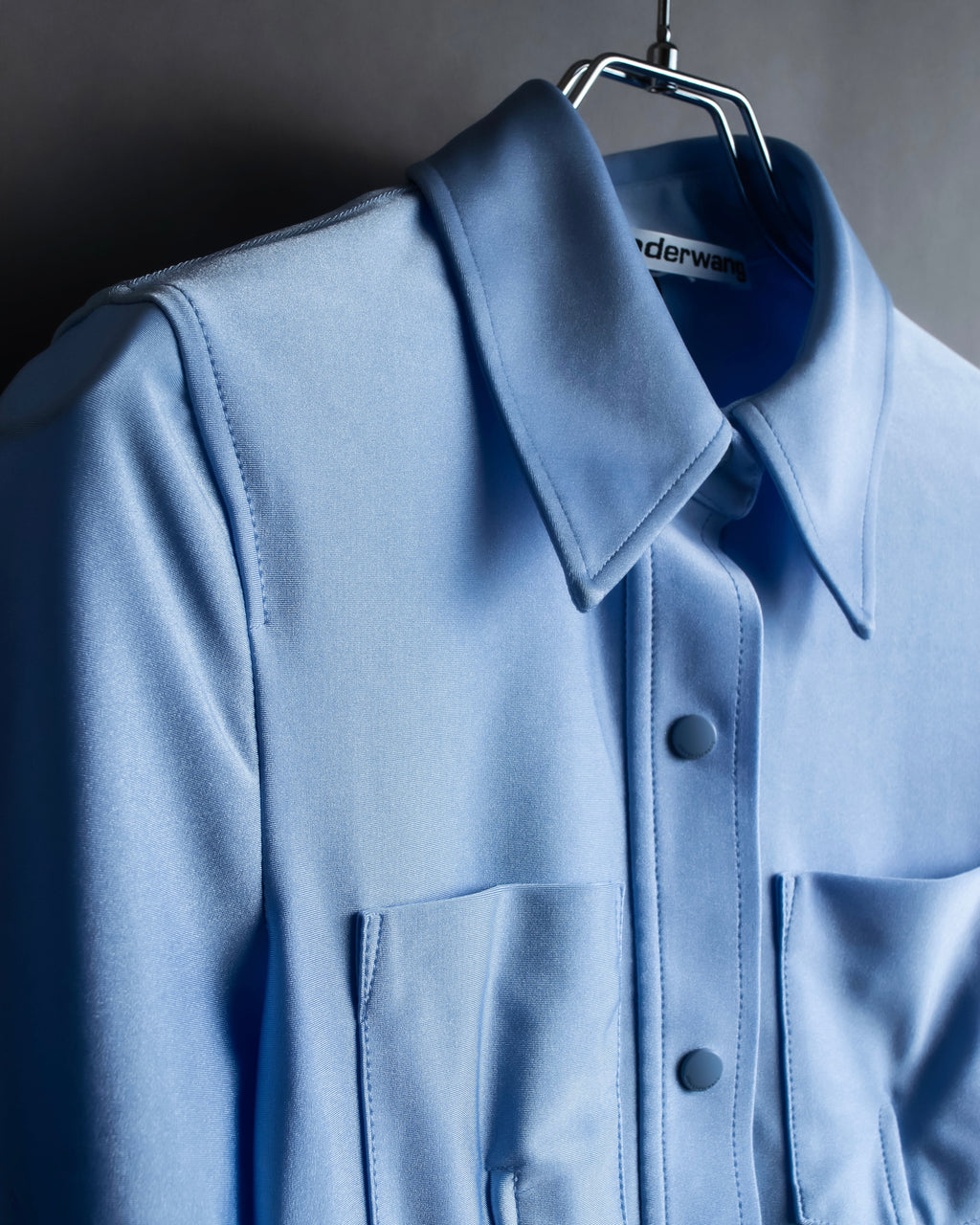 "ALEXANDER WANG" Three-dimensional cut design light blue shirt