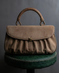 "LUCE SAINT-CLAR" Special textured leather one-handle bag