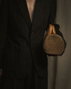 "CELINE" 00年代马卡丹标志雕刻麂皮革包