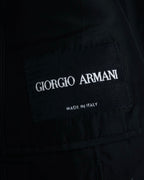 "GIORGIO ARMANI" 08’s-09’s Sharp pinstripe wool two button suit set