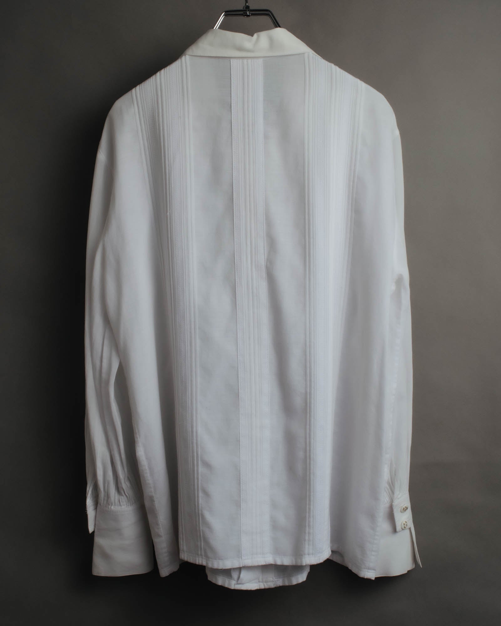 -SPECIAL- “Christian Dior” 90’s-00’s pleated bib dress shirt