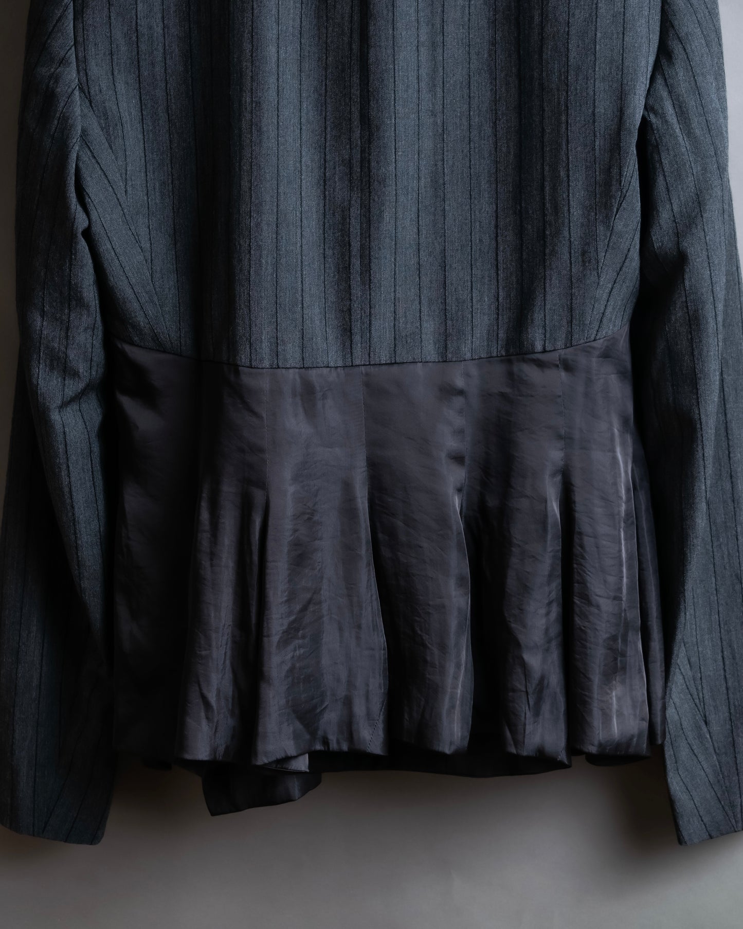 "ISSEY MIYAKE" Different material switching design shape pattern tailored jacket