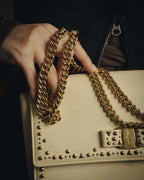 -SPECIAL- “Salvatore Ferragamo” 2015-2017 Vara studded chain shoulder bag