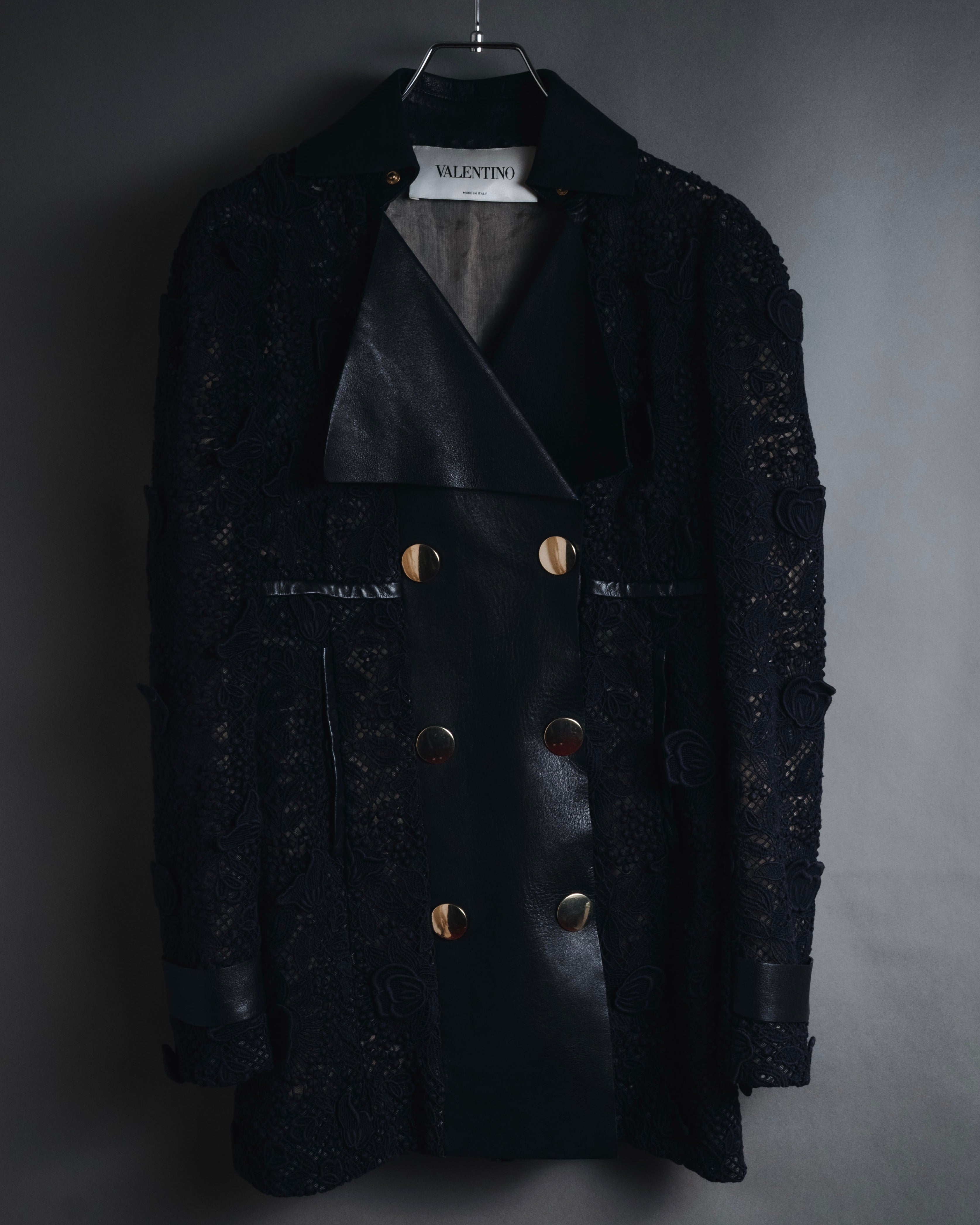 –SPECIAL– "VALENTINO"
Early 2010s lace and leather double-breasted jacket