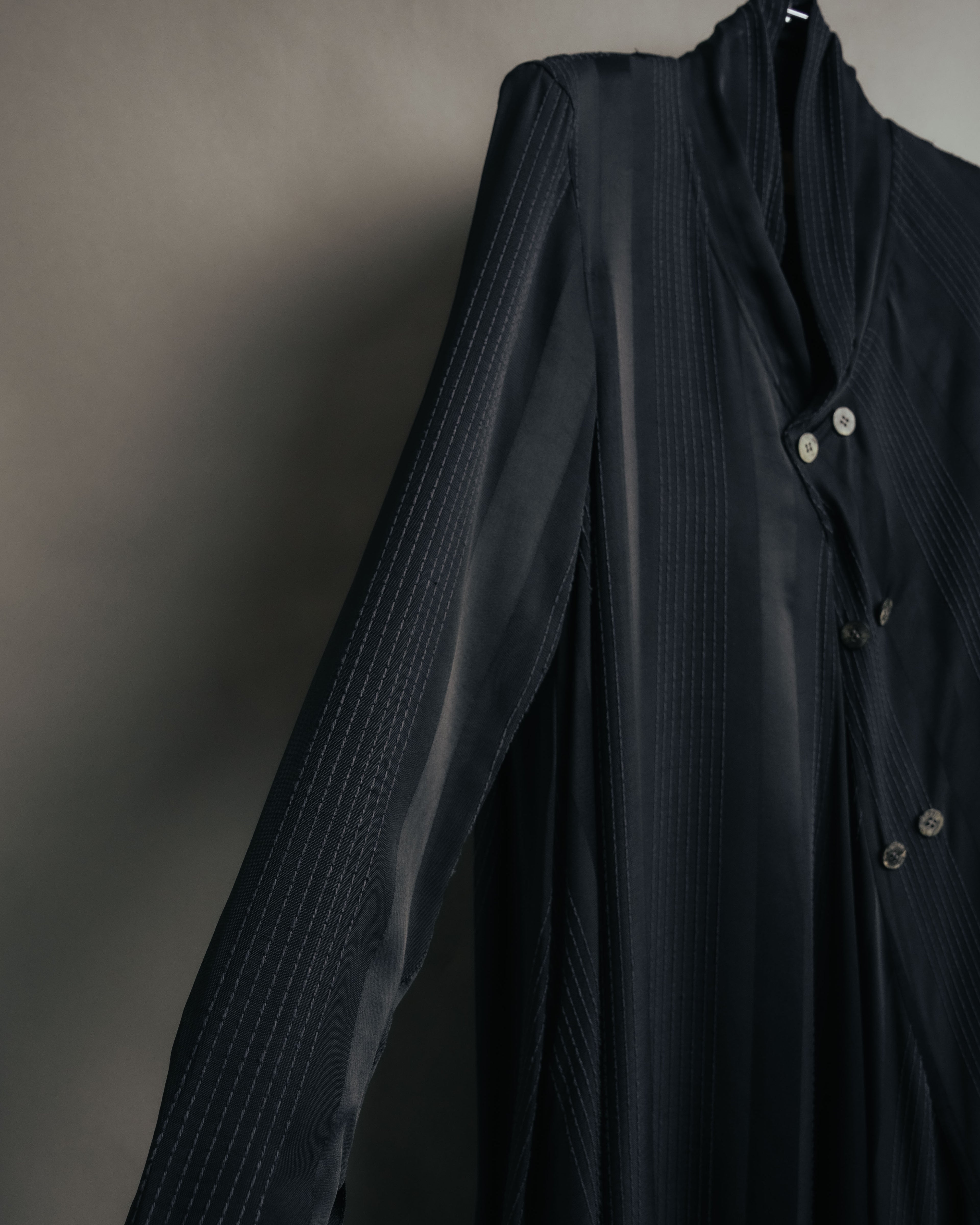 -MOOD Vintage Collections-
90’s Asymmetric stripe stitch long dress