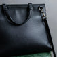 "GUCCI" Bamboo design grained leather 2way handbag