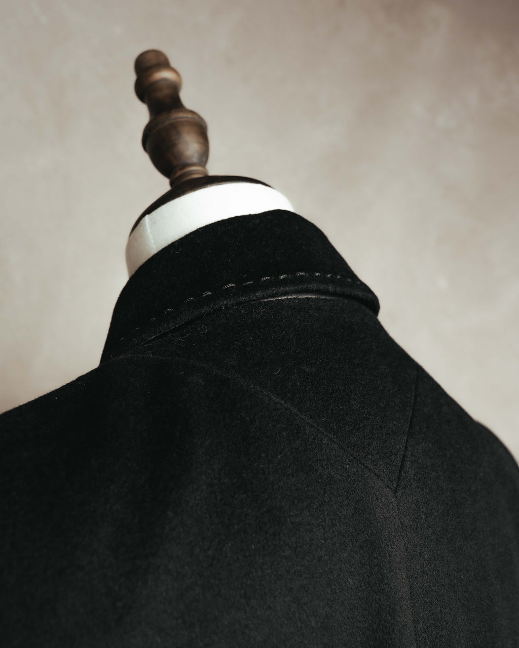 "FENDI" 90's Black wool cashmere long coat