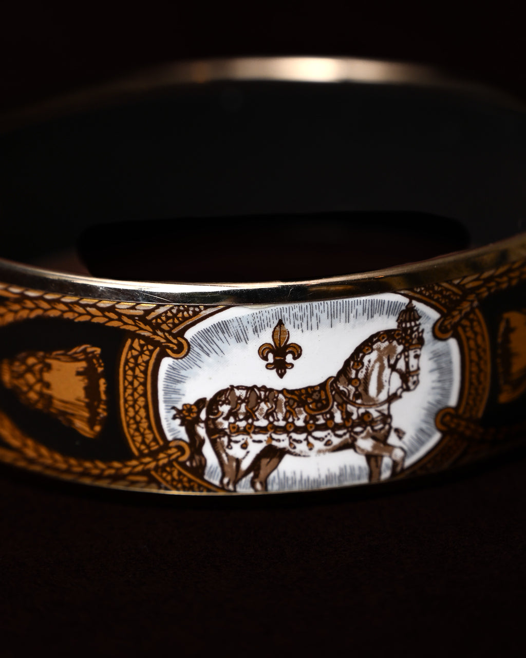 HERMES/ “Email cheval gm” Horse Designed Bangle