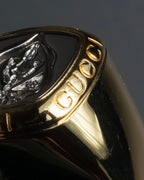 "GUCCI" Coat of arms engraved design ring