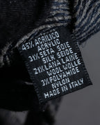 "GIORGIO ARMANI" Diagonal ridge pattern brushed necktie