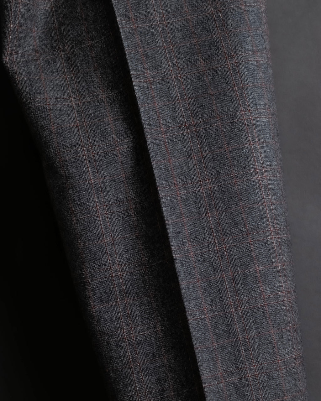 "HERMES" Heather gray cashmere blend slacks