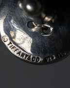 "Tiffany&Co" Button motif design silver cufflinks