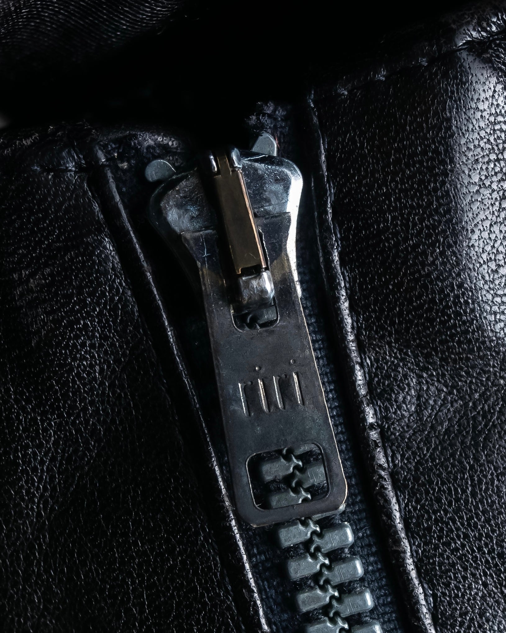 "MOSCHINO" Box silhouette leather double rider jacket