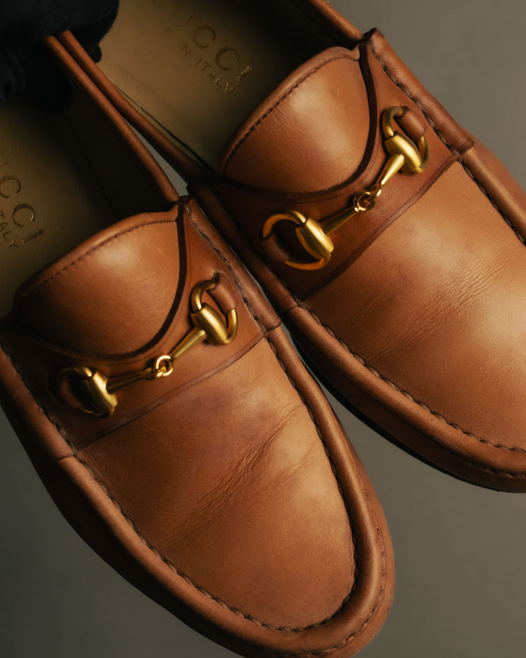 “GUCCI” 70’s-80’s Horsebit leather loafers