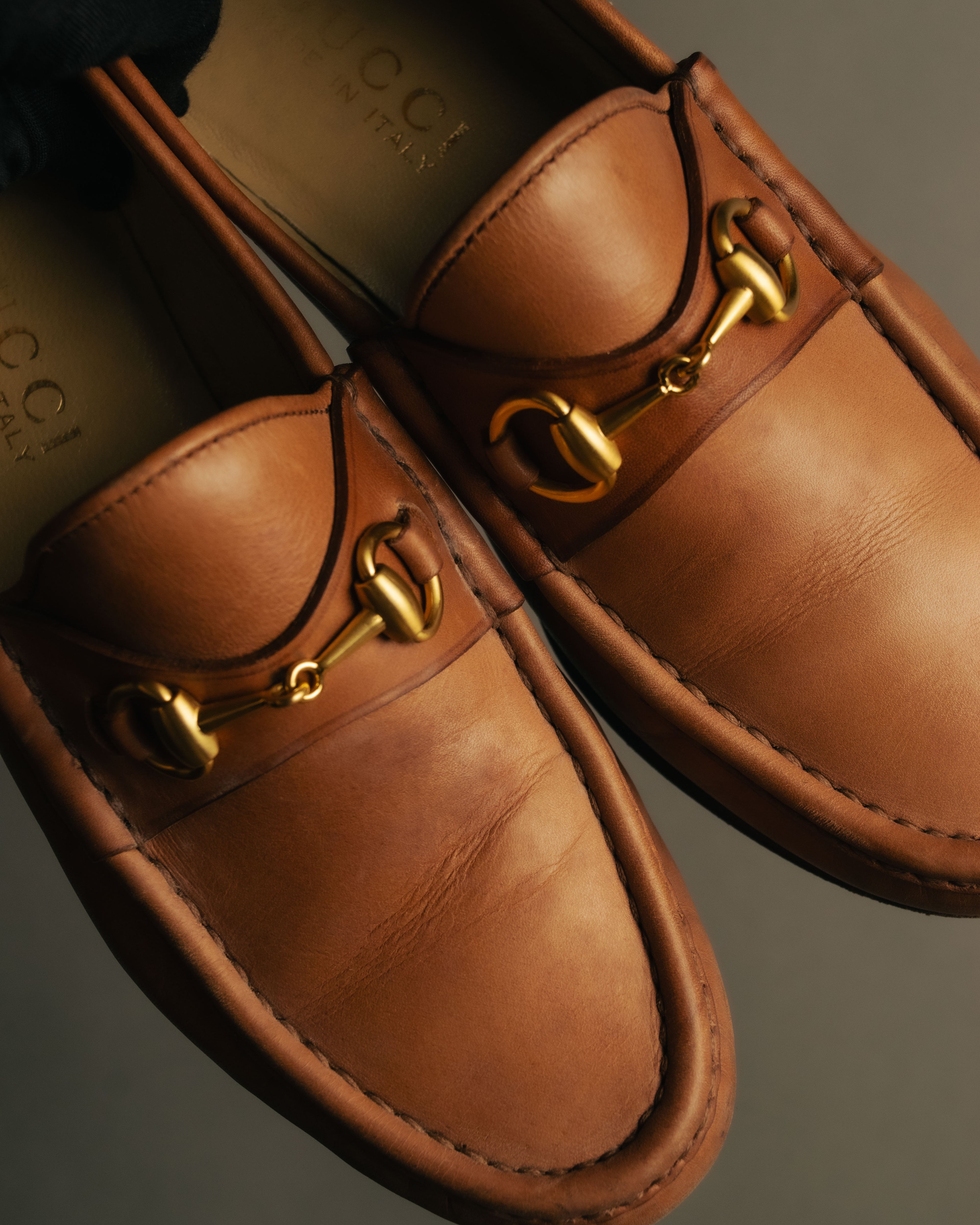 “GUCCI” 70’s-80’s Horsebit leather loafers