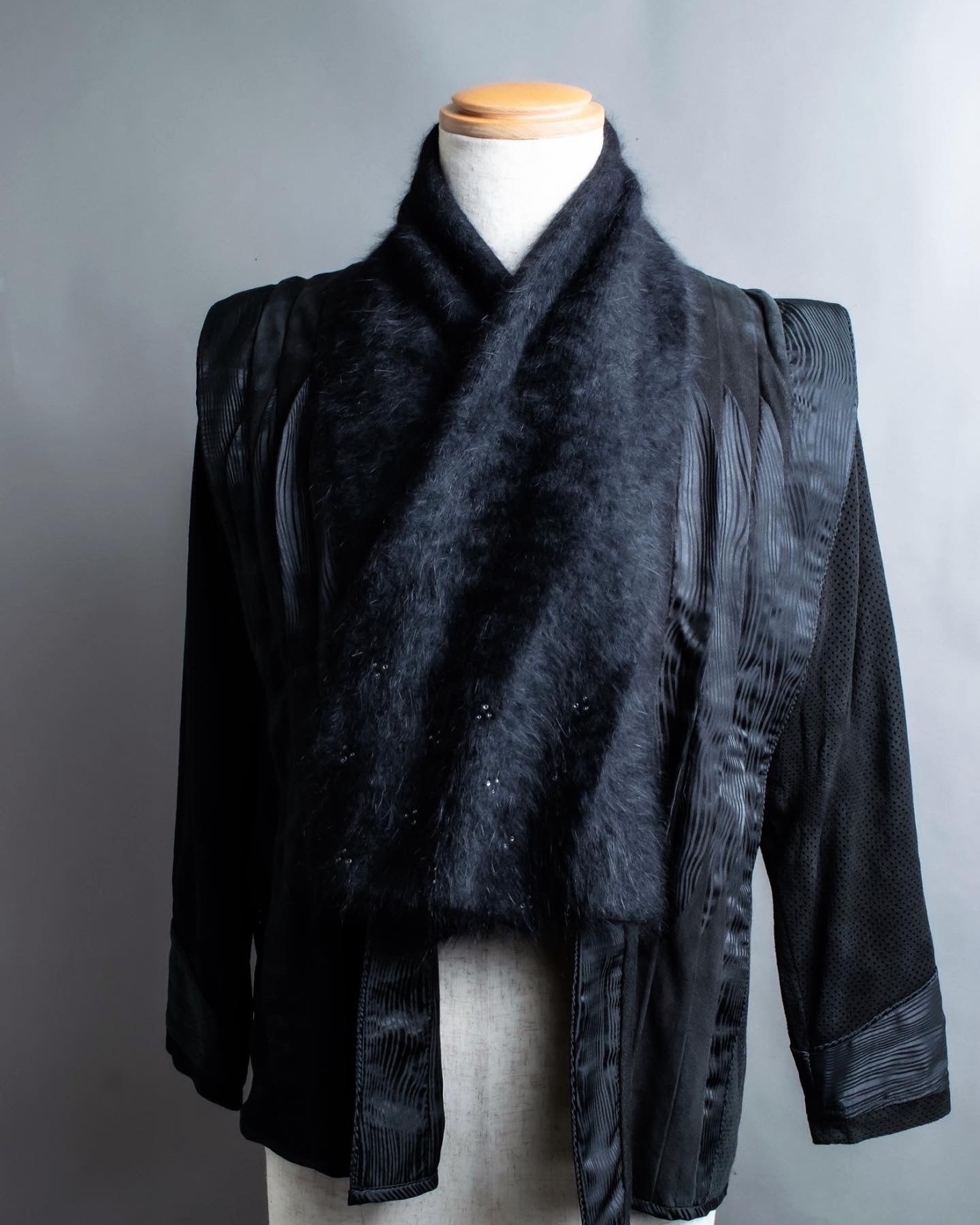 "KATHARINE HAMNETT LONDON" Angora wool shaggy scarf