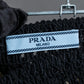 "PRADA" Embroidered design layered mid length flared skirt