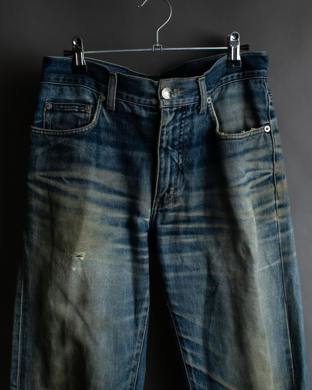 "GUCCI" Gradient fade design tapered denim