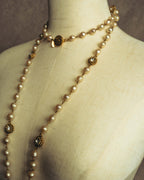 -SPECIAL- "CHANEL" 90's Pearl and crystal embellished long necklace