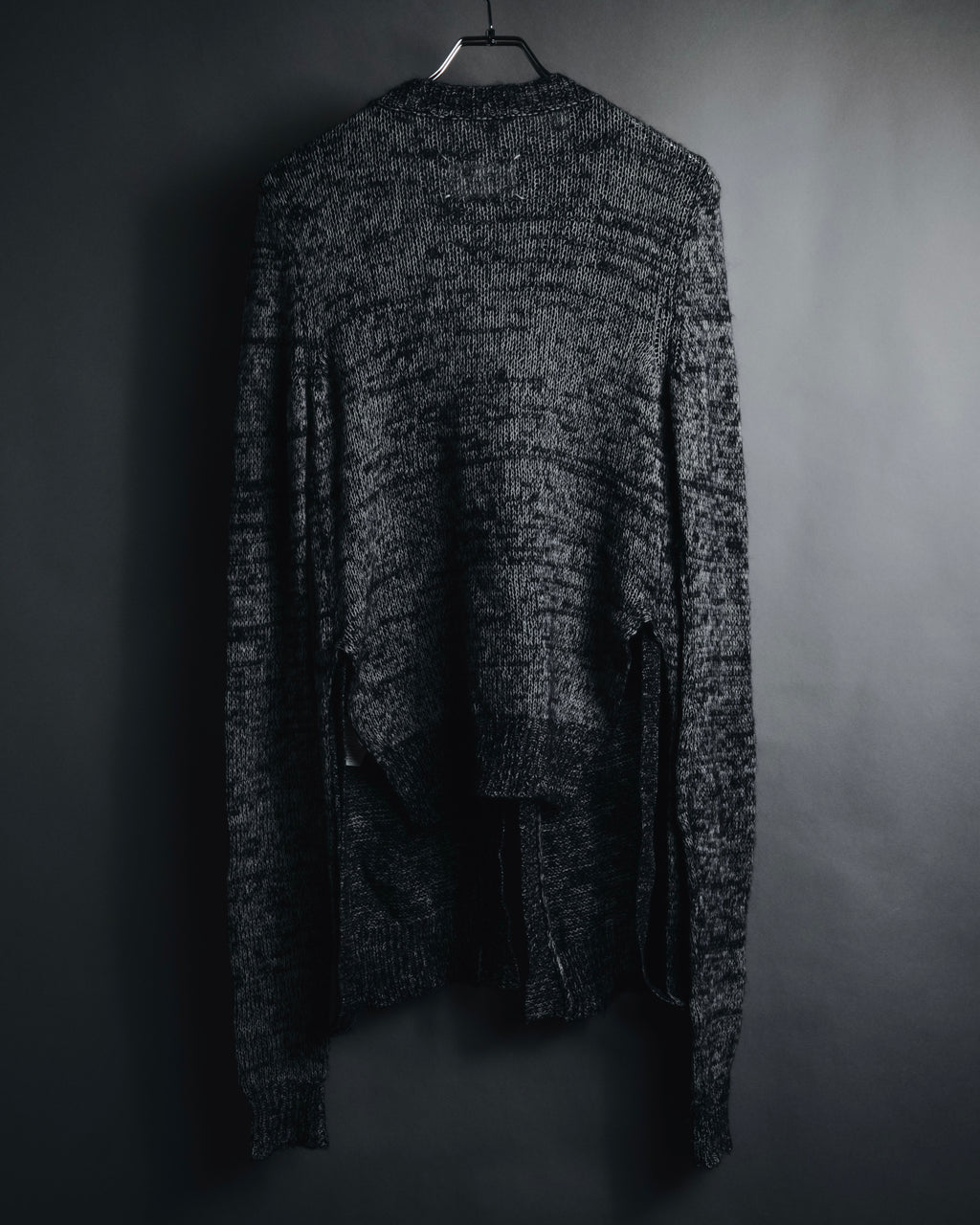 "Maison Martin Margiela" 2011AW deconstructed melange mohair wool cardigan
