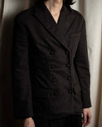 "FENDI" Double-breasted heavy duty wool flannel jacket