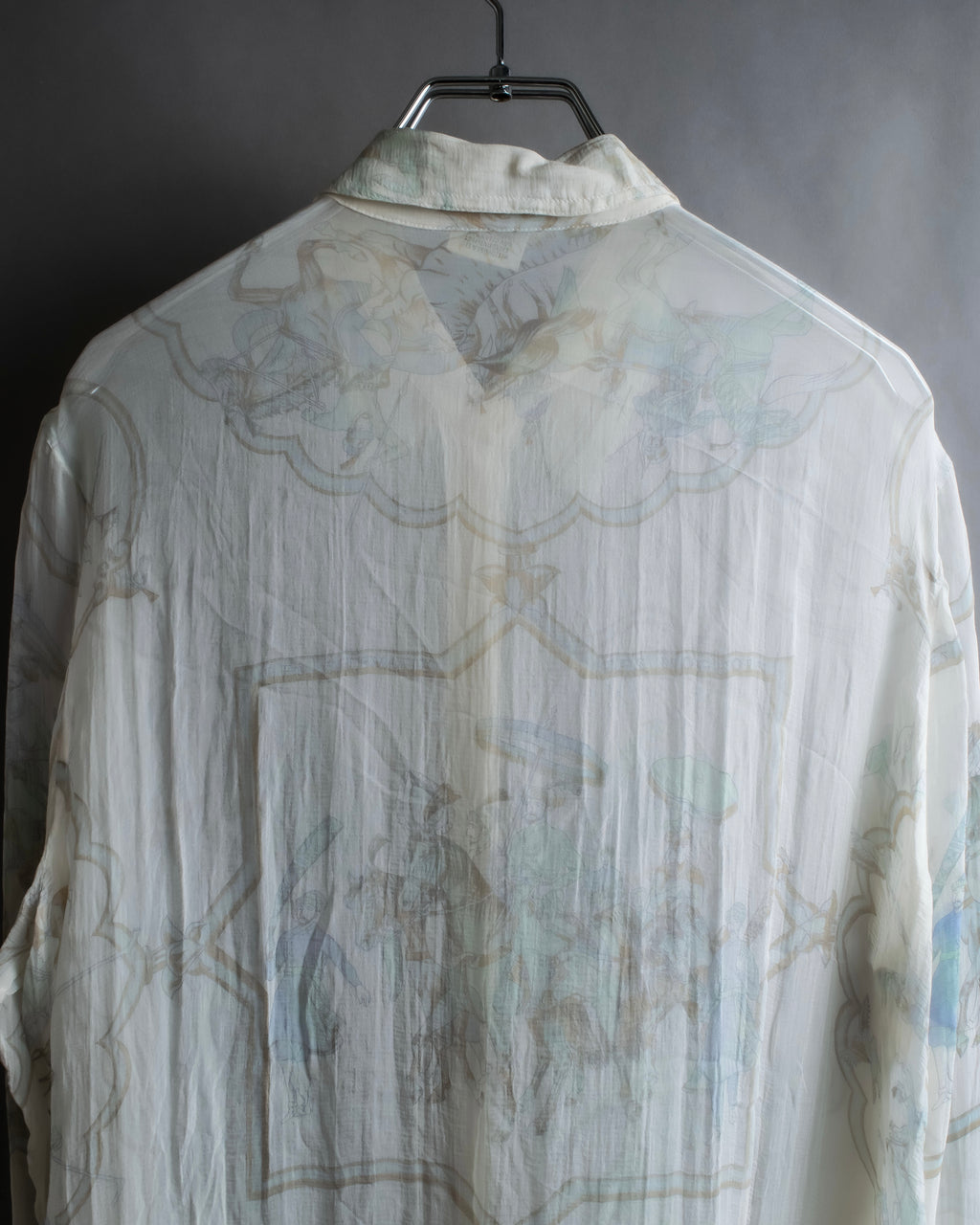 "HERMES" Margiela period abstract pattern shirt